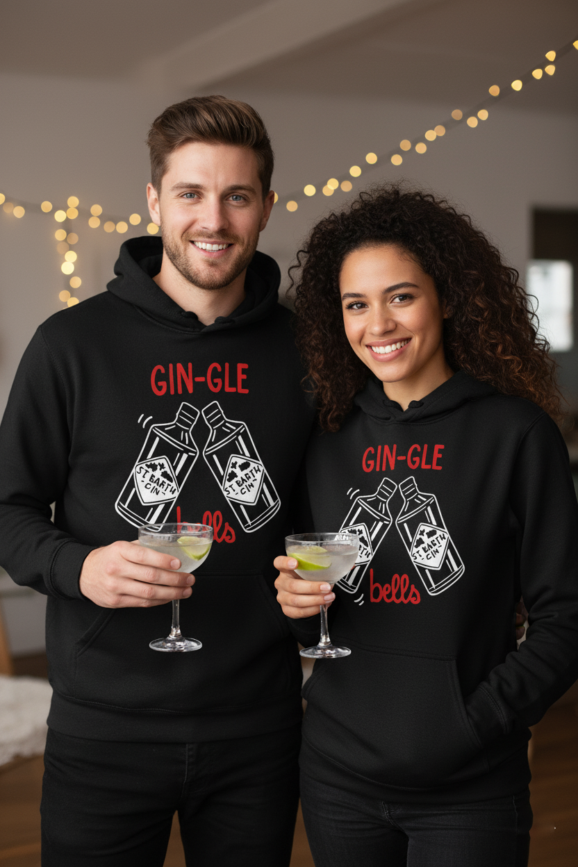 "GIN-GLE bells" Holiday Hoodie | Couple's Gift