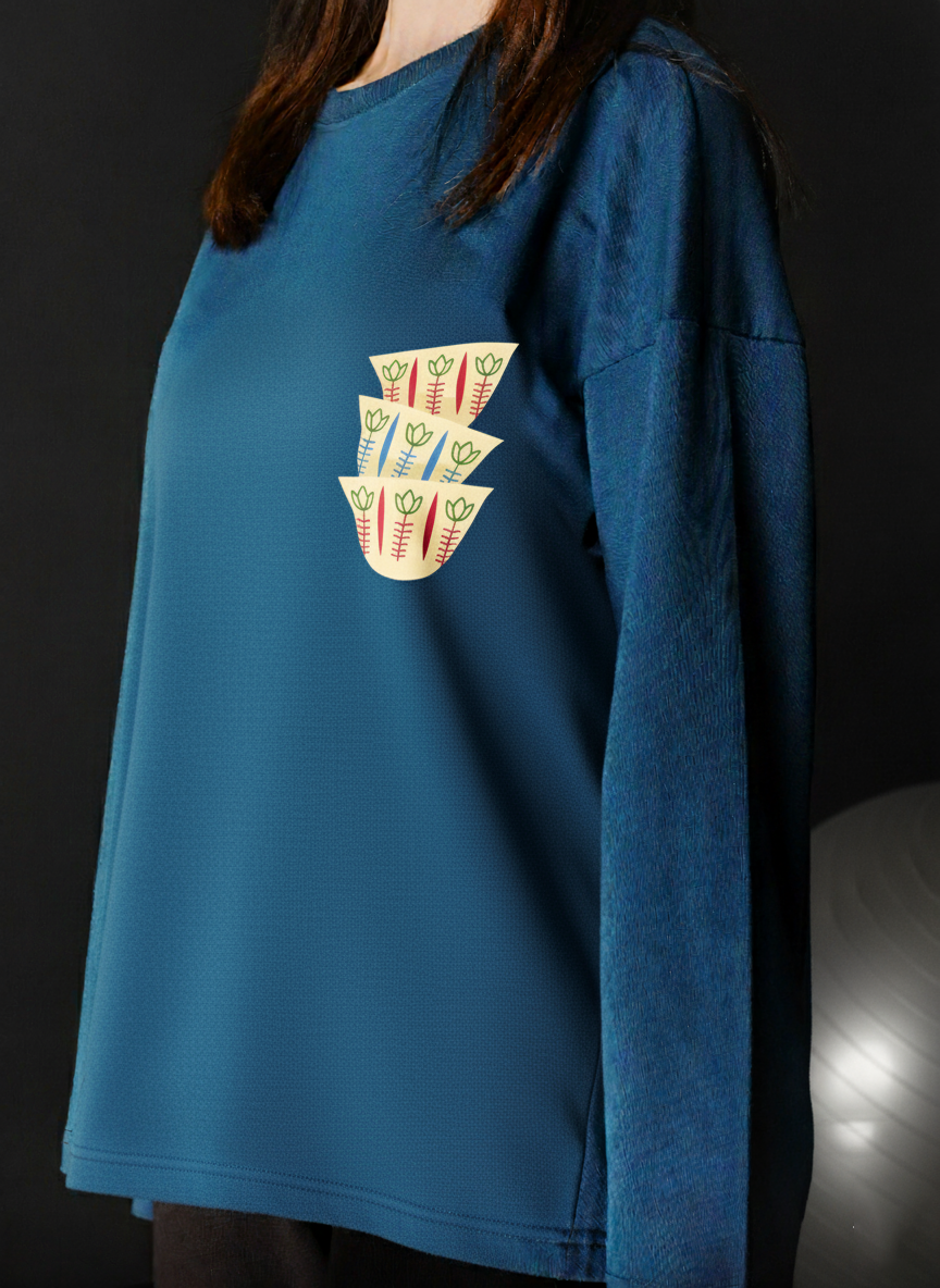 Stacked Finjan Sweatshirt - Minimalist Arabic Coffee Apparel