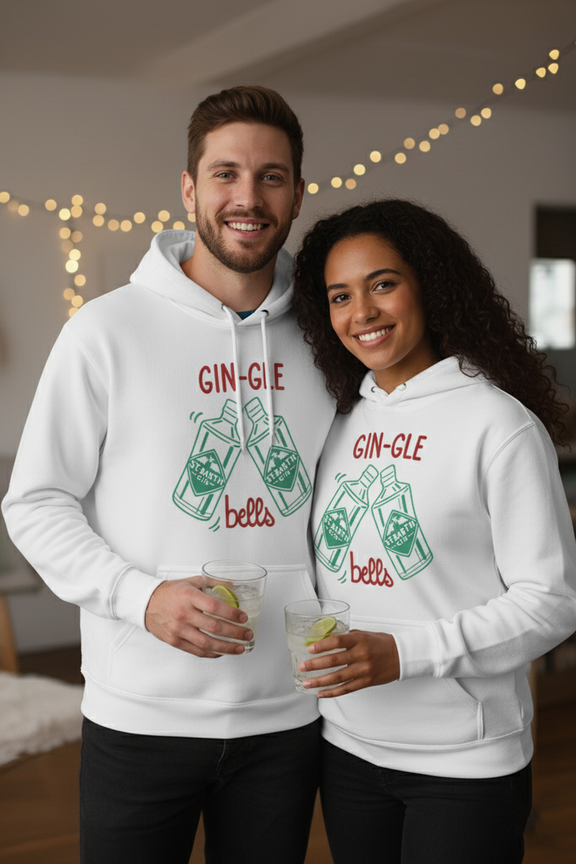 "GIN-GLE bells" Holiday Hoodie | Couple's Gift