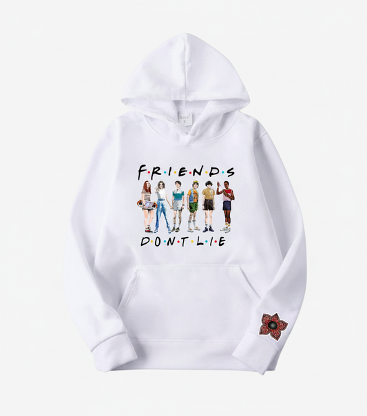 Stranger Things "Friends Don't Lie" Retro Mashup Hoodie