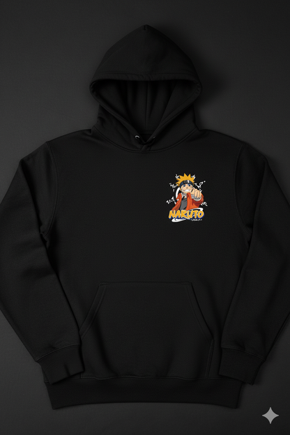 Naruto Uzumaki "Believe It" Double-Sided Black Hoodie