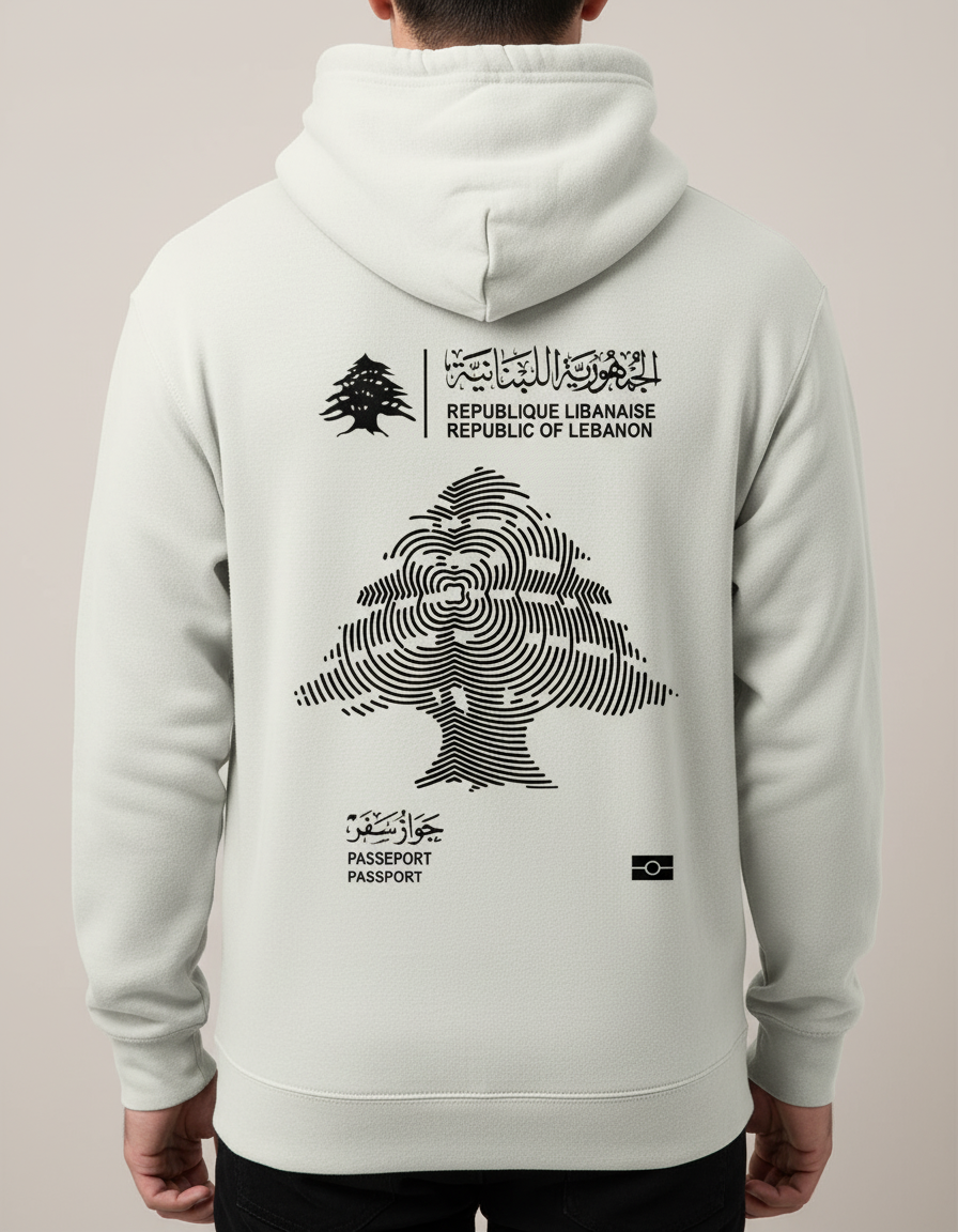 The Lebanese passport hoodie