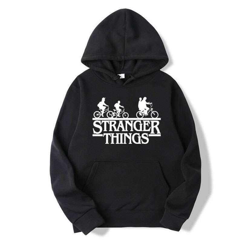 Stranger Things "Biking Through Hawkins" Minimalist Hoodie