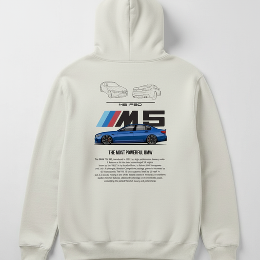 Minimalist BMW Roundel Hoodie – Off-White Edition