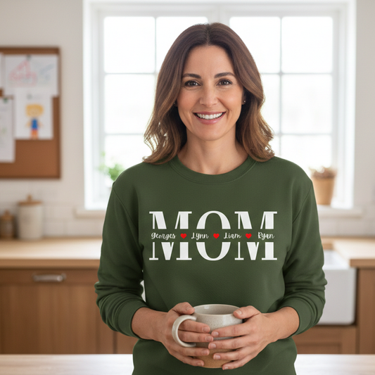 The "Mama's Heart" Personalized Name Sweatshirt