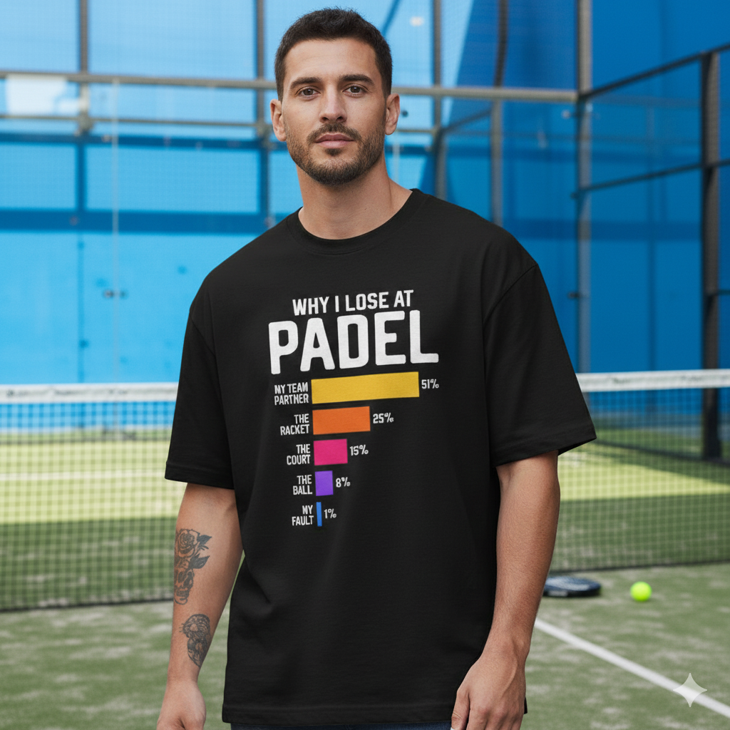 "Why I Lose at Padel" Funny T-Shirt
