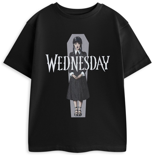 Wednesday Addams Coffin Graphic T-Shirt